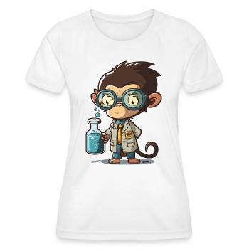 Scientifique des singes - T-shirt sport Femme - blanc - Devant - AI Model Female 172 dark (172cm)