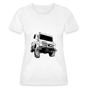 Unimog, commercial vehicle, truck, Unimog 406, tractor - Women's Functional T-Shirt - white - Front - AI Model Female 172 dark (172cm)