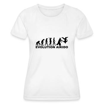 Aikido - Frauen Funktions-T-Shirt - Weiß - Vorne - AI Model Female 172 dark (172cm)