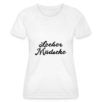 lecker mädsche,mädchen,köln,typo,schrift - Frauen Funktions-T-Shirt - Weiß - Vorne - AI Model Female 172 dark (172cm)