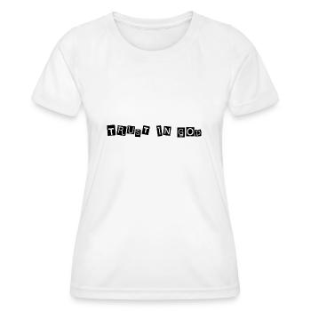 Confiance en Dieu - T-shirt sport Femme - blanc - Devant - AI Model Female 172 dark (172cm)
