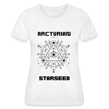 Arcturian Starseed spirituell Geschenk - Frauen Funktions-T-Shirt - Weiß - Vorne - AI Model Female 172 dark (172cm)