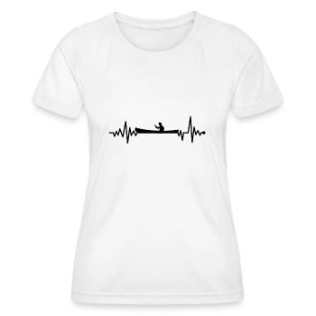 Rythme cardiaque - T-shirt sport Femme - blanc - Devant - AI Model Female 172 dark (172cm)