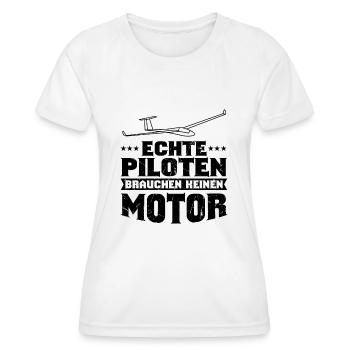 Segelflugzeug Spruch - Frauen Funktions-T-Shirt - Weiß - Vorne - AI Model Female 172 dark (172cm)