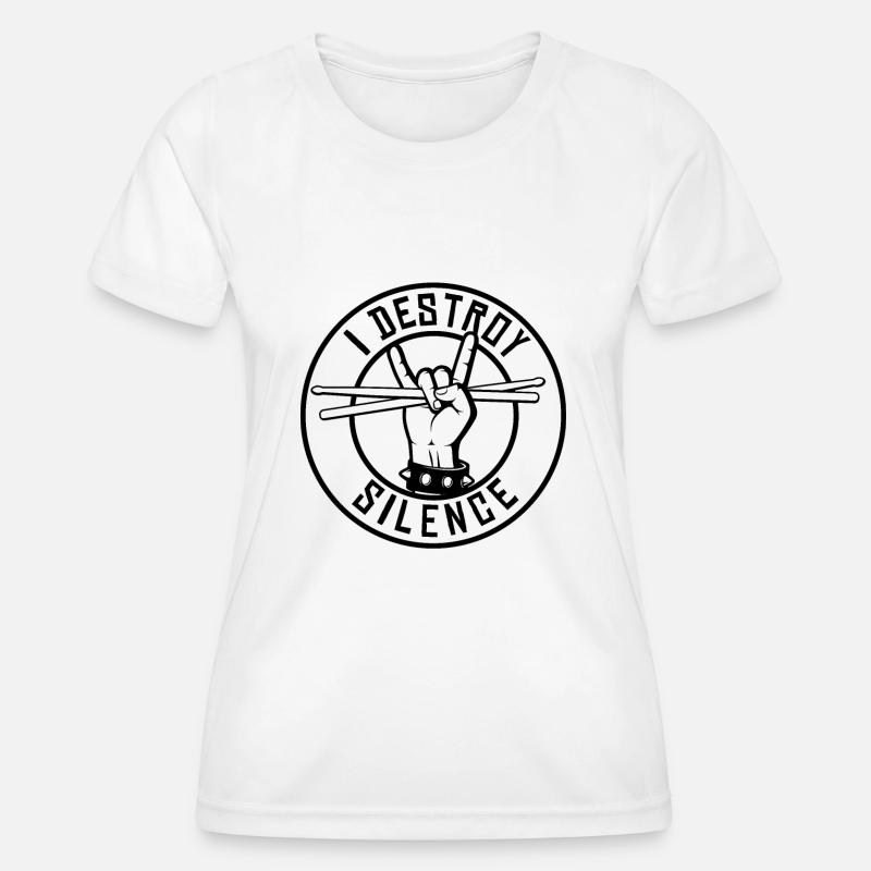 Drummer drumsticks - Women's Functional T-Shirt - white