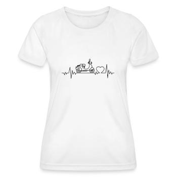 Moped Herzschlag - Frauen Funktions-T-Shirt - Weiß - Vorne - AI Model Female 172 dark (172cm)