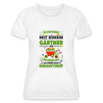 Gärtner - Frauen Funktions-T-Shirt - Weiß - Vorne - AI Model Female 172 dark (172cm)
