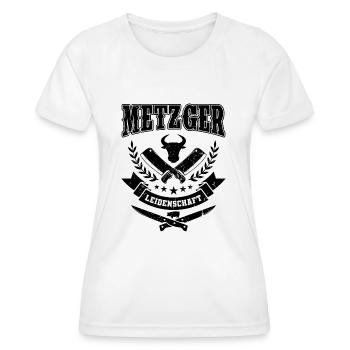 Metzger Spruch - Frauen Funktions-T-Shirt - Weiß - Vorne - AI Model Female 172 dark (172cm)