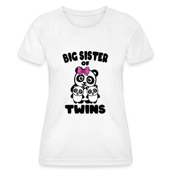 Große Schwester von Zwillingen Panda - Frauen Funktions-T-Shirt - Weiß - Vorne - AI Model Female 172 dark (172cm)