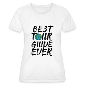 Reiseleiter - Frauen Funktions-T-Shirt - Weiß - Vorne - AI Model Female 172 dark (172cm)
