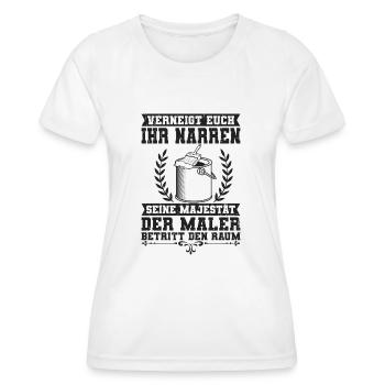 Maler - Frauen Funktions-T-Shirt - Weiß - Vorne - AI Model Female 172 dark (172cm)