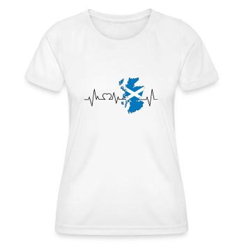Schottland Herzschlag - Frauen Funktions-T-Shirt - Weiß - Vorne - AI Model Female 172 dark (172cm)