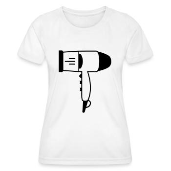 Seche cheveux - T-shirt sport Femme - blanc - Devant - AI Model Female 172 dark (172cm)