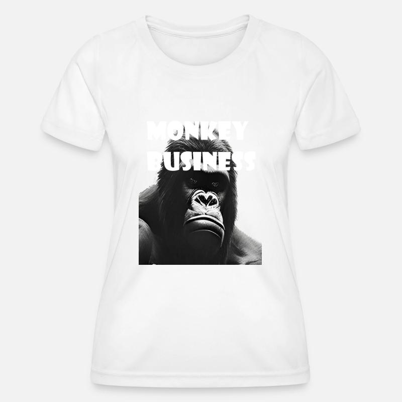 Monkey Business - Women's Functional T-Shirt - white