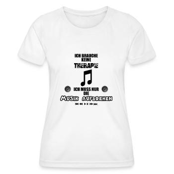 MUSIK SPRUCH - Frauen Funktions-T-Shirt - Weiß - Vorne - AI Model Female 172 dark (172cm)