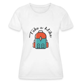 faire une randonnée - T-shirt sport Femme - blanc - Devant - AI Model Female 172 dark (172cm)