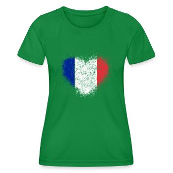 Frankreich - Frauen Funktions-T-Shirt - Kelly Green - Vorne - AI Model Female 172 dark (172cm)