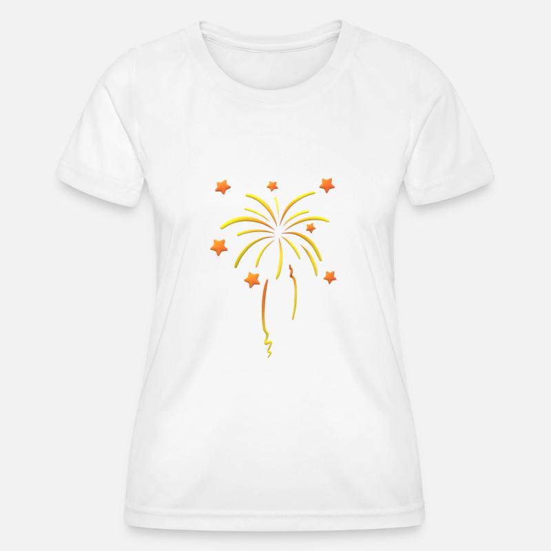 Fireworks Design - Women's Functional T-Shirt - white