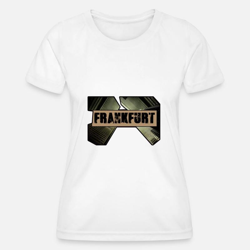frankfurt,skyline,häuser,hochhäuser,ffm - Frauen Funktions-T-Shirt - Weiß