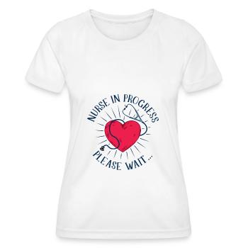 Infirmière formation infirmière - T-shirt sport Femme - blanc - Devant - AI Model Female 172 dark (172cm)