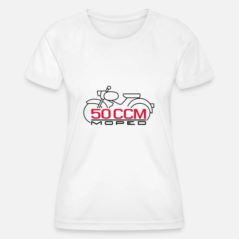 Moped Sparrow 50cc emblem - Women's Functional T-Shirt - white