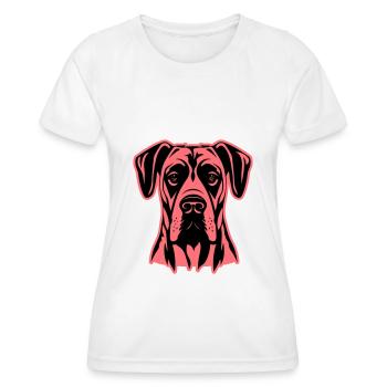 Great Dane Dog Head - Women's Functional T-Shirt - white - Front - AI Model Female 172 dark (172cm)