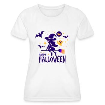 Vol de sorcière: Halloween magique - T-shirt sport Femme - blanc - Devant - AI Model Female 172 dark (172cm)