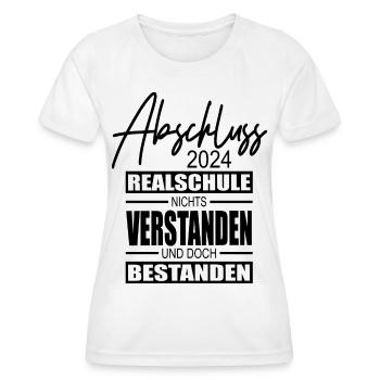 Abschluss 2024 Realschule - Frauen Funktions-T-Shirt - Weiß - Vorne - AI Model Female 172 dark (172cm)