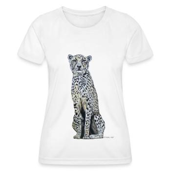 Gepard / Cheetah - Frauen Funktions-T-Shirt - Weiß - Vorne - AI Model Female 172 dark (172cm)