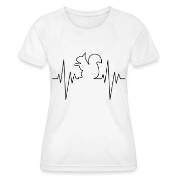 Squirrel Pulse - Frauen Funktions-T-Shirt - Weiß - Vorne - AI Model Female 172 dark (172cm)