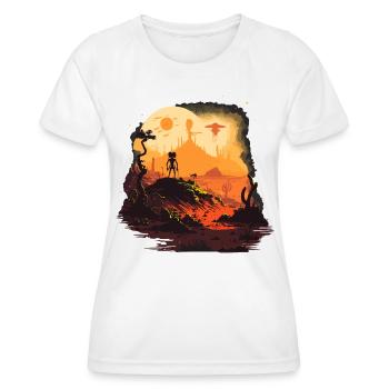 alien dark - Women's Functional T-Shirt - white - Front - AI Model Female 172 dark (172cm)