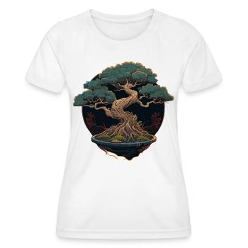 Kultivierter Bonsai-Baum - Frauen Funktions-T-Shirt - Weiß - Vorne - AI Model Female 172 dark (172cm)