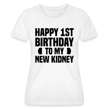 Kidney transplant Organ donor - Women's Functional T-Shirt - white - Front - AI Model Female 172 dark (172cm)