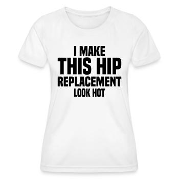 Hip joint surgery - Women's Functional T-Shirt - white - Front - AI Model Female 172 dark (172cm)