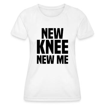 Knie Operation Neues Knie Gelenk - Frauen Funktions-T-Shirt - Weiß - Vorne - AI Model Female 172 dark (172cm)