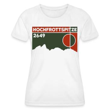 Hochfrottspitze, traversée, montée, randonnée - T-shirt sport Femme - blanc - Devant - AI Model Female 172 dark (172cm)