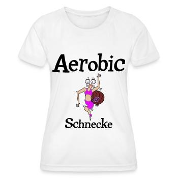 Aerobic Schnecke - Frauen Funktions-T-Shirt - Weiß - Vorne - AI Model Female 172 dark (172cm)