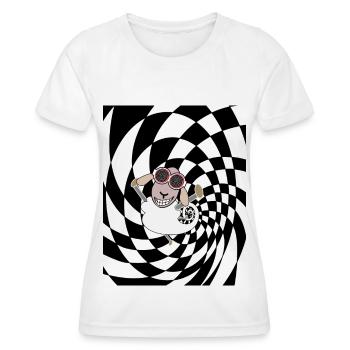 mouton psychédélique - T-shirt sport Femme - blanc - Devant - AI Model Female 172 dark (172cm)