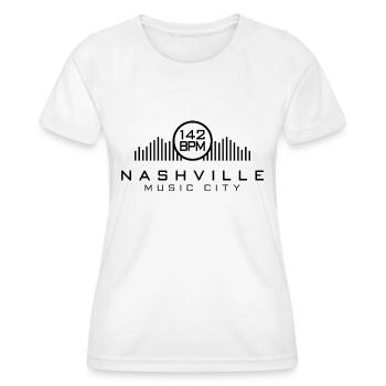142 BPM Nashville Tennessee Musicians Music City - Women's Functional T-Shirt - white - Front - AI Model Female 172 dark (172cm)