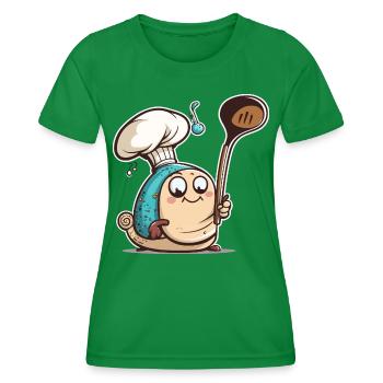 Délice d’escargots - T-shirt sport Femme - vert - Devant - AI Model Female 172 dark (172cm)