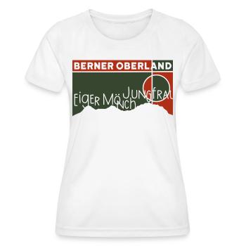 Eiger Mönch Jungfrau Jungfraujoch Berner Oberland - Frauen Funktions-T-Shirt - Weiß - Vorne - AI Model Female 172 dark (172cm)