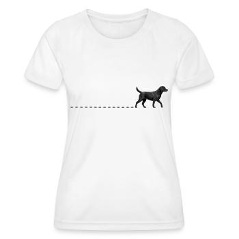 Labrador Hundespuren Hunde Spur Labrador Retriever - Frauen Funktions-T-Shirt - Weiß - Vorne - AI Model Female 172 dark (172cm)