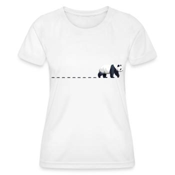 Pistes de panda Piste d’ours panda Pistes de panda Pistes de panda Ours - T-shirt sport Femme - blanc - Devant - AI Model Female 172 dark (172cm)