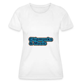 Forest Animal Music Notes Squirrel Chipmunk - Women's Functional T-Shirt - white - Front - AI Model Female 172 dark (172cm)