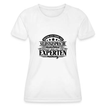 Selbstgespräche führen Kompetente Beratung - Frauen Funktions-T-Shirt - Weiß - Vorne - AI Model Female 172 dark (172cm)