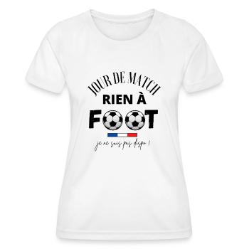 Humour football supporter, jour de match drôle - T-shirt sport Femme - blanc - Devant - AI Model Female 172 dark (172cm)