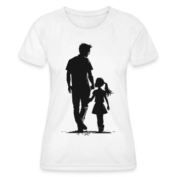 father and daughter - Women's Functional T-Shirt - white - Front - AI Model Female 172 dark (172cm)