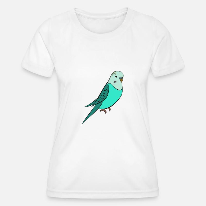 Budgie turquoise - Women's Functional T-Shirt - white