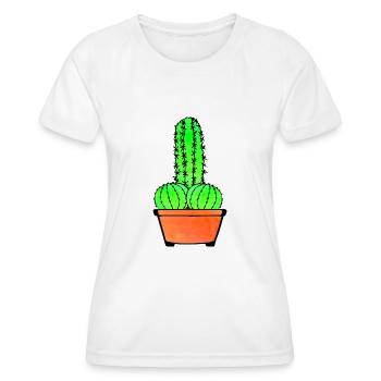 Provocative Cactus and Aloe - Women's Functional T-Shirt - white - Front - AI Model Female 172 dark (172cm)
