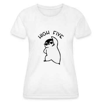 High Five - Pingouin - T-shirt sport Femme - blanc - Devant - AI Model Female 172 dark (172cm)